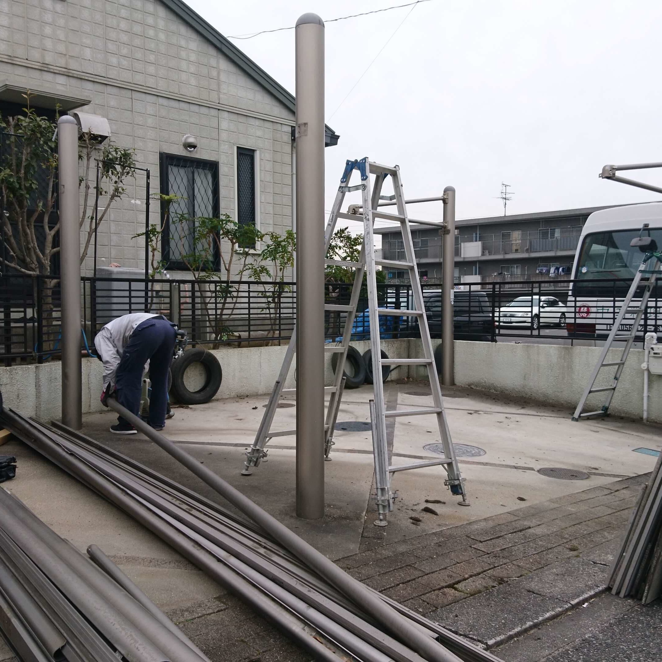 カーポート解体撤去 名古屋市東区 | 解体工事ならエクステリアの窓口名古屋市東区