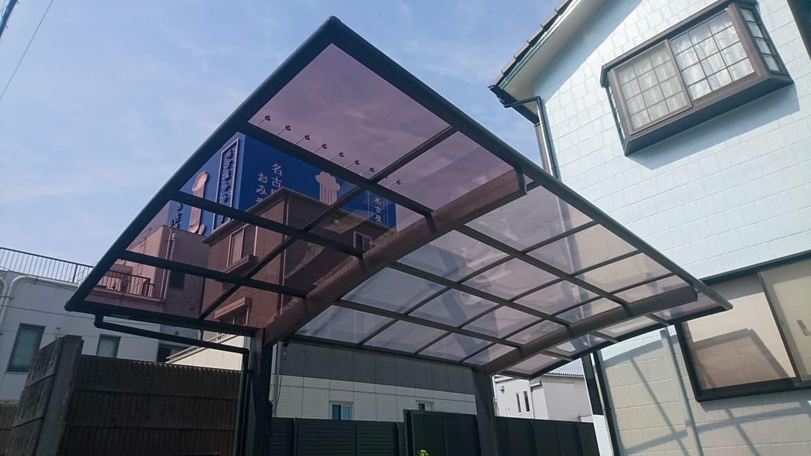 カーポートパネル交換 名古屋市東区 | カーポート修理ならエクステリアの窓口名古屋市東区