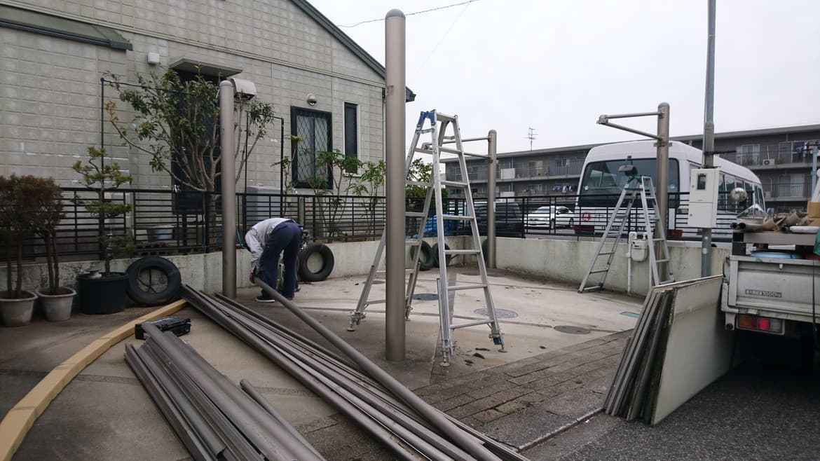 カーポート解体工事 名古屋市東区 | カーポート修理ならエクステリアの窓口名古屋市東区