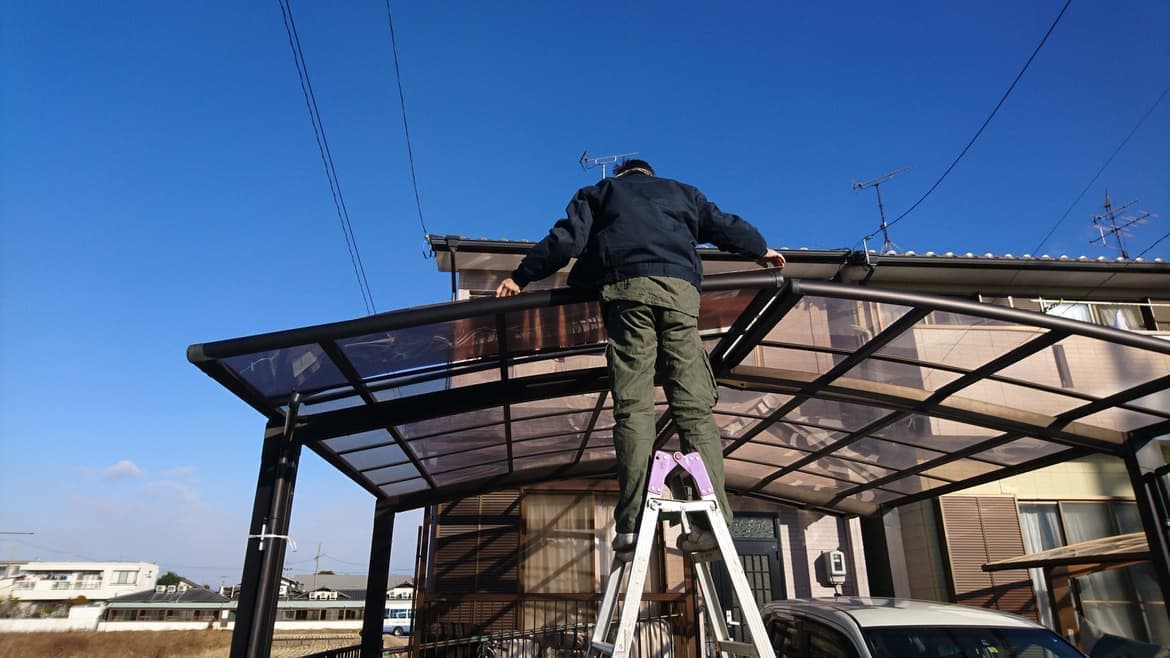 カーポートパネル交換なら名古屋市東区のエクステリアの窓口名古屋市東区