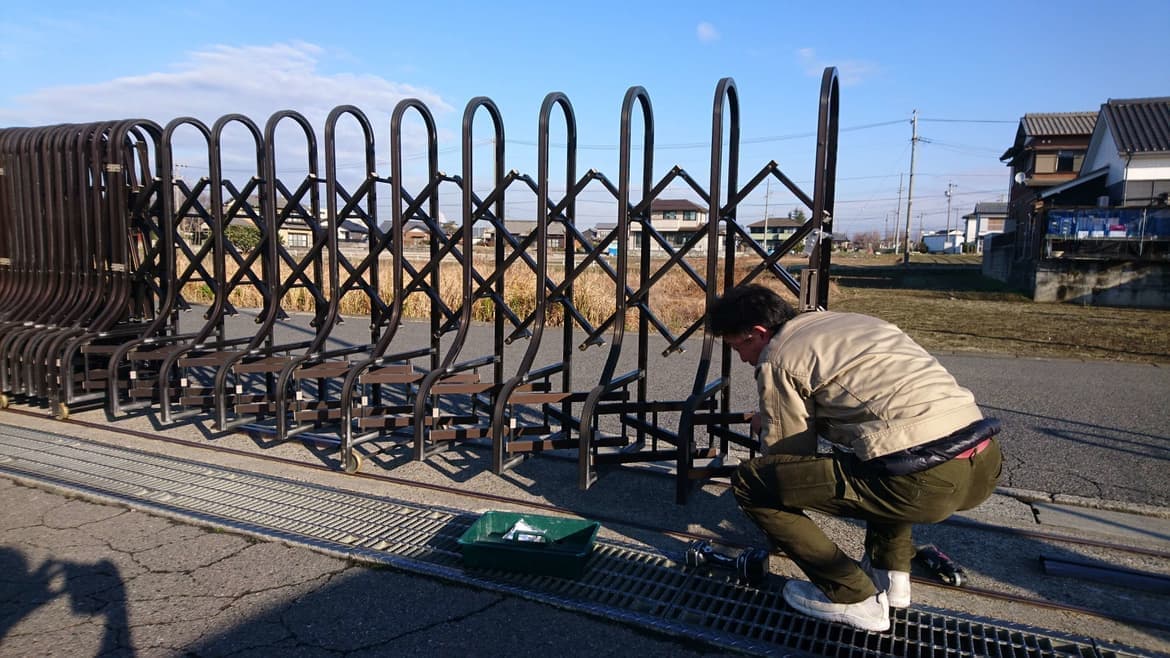 大型引戸門扉修理 名古屋市東区 | 門扉の取替えならエクステリアの窓口名古屋市東区
