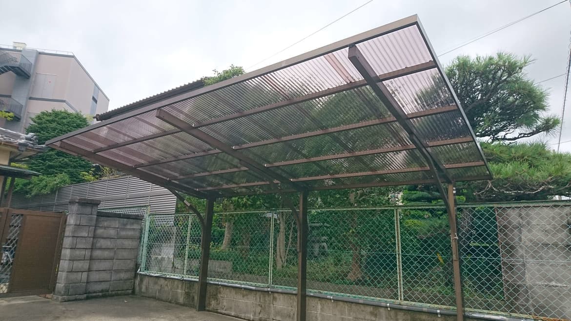 カーポート波板補修 名古屋市東区 | カーポート修理ならエクステリアの窓口名古屋市東区